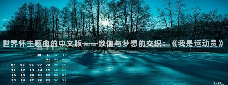 法国杯2026赛程表:世界杯主题曲的中文版——激情与梦想的交织:《我是运动员》